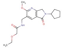 N-[(6-cyclopentyl-2-methoxy-5-oxo-6,7-dihydro-5H-pyrrolo[3,4-b]pyridin-3-yl)methyl]-2-ethoxyacetamide