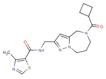 N-{[5-(cyclobutylcarbonyl)-5,6,7,8-tetrahydro-4H-pyrazolo[1,5-a][1,4]diazepin-2-yl]methyl}-4-methyl-1,3-thiazole-5-carboxamide