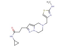 N-cyclopropyl-3-(5-{[2-(methylamino)-1,3-thiazol-4-yl]methyl}-4,5,6,7-tetrahydropyrazolo[1,5-a]pyrazin-2-yl)propanamide
