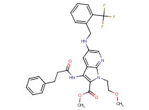 methyl 1-(2-methoxyethyl)-3-[(3-phenylpropanoyl)amino]-5-{[2-(trifluoromethyl)benzyl]amino}-1H-pyrrolo[2,3-b]pyridine-2-carboxylate