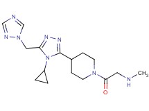 (2-{4-[4-cyclopropyl-5-(1H-1,2,4-triazol-1-ylmethyl)-4H-1,2,4-triazol-3-yl]-1-piperidinyl}-2-oxoethyl)methylamine hydrochloride