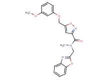 N-(1,3-benzoxazol-2-ylmethyl)-5-[(3-methoxyphenoxy)methyl]-N-methyl-3-isoxazolecarboxamide
