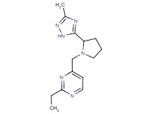 2-ethyl-4-{[2-(3-methyl-1H-1,2,4-triazol-5-yl)pyrrolidin-1-yl]methyl}pyrimidine