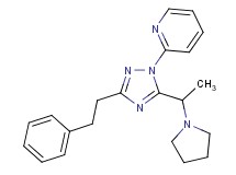 2-[3-(2-phenylethyl)-5-(1-pyrrolidin-1-ylethyl)-1H-1,2,4-triazol-1-yl]pyridine
