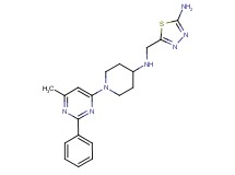 N-[(5-amino-1,3,4-thiadiazol-2-yl)methyl]-1-(6-methyl-2-phenylpyrimidin-4-yl)piperidin-4-amine