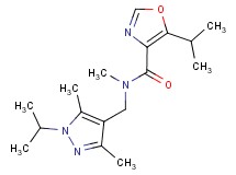 5-isopropyl-N-[(1-isopropyl-3,5-dimethyl-1H-pyrazol-4-yl)methyl]-N-methyl-1,3-oxazole-4-carboxamide