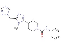 4-[4-methyl-5-(1H-1,2,4-triazol-1-ylmethyl)-4H-1,2,4-triazol-3-yl]-N-phenylpiperidine-1-carboxamide
