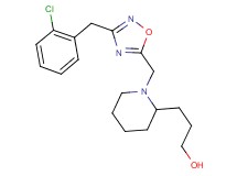 3-(1-{[3-(2-chlorobenzyl)-1,2,4-oxadiazol-5-yl]methyl}-2-piperidinyl)-1-propanol