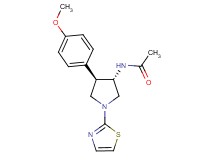 N-[(3S*,4R*)-4-(4-methoxyphenyl)-1-(1,3-thiazol-2-yl)-3-pyrrolidinyl]acetamide