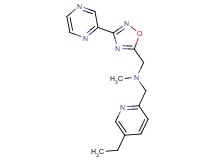 1-(5-ethyl-2-pyridinyl)-N-methyl-N-{[3-(2-pyrazinyl)-1,2,4-oxadiazol-5-yl]methyl}methanamine