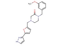 1-(3-methoxybenzyl)-4-{[5-(1H-pyrazol-3-yl)-2-furyl]methyl}-2-piperazinone