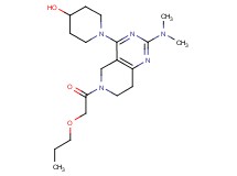 1-[2-(dimethylamino)-6-(propoxyacetyl)-5,6,7,8-tetrahydropyrido[4,3-d]pyrimidin-4-yl]-4-piperidinol