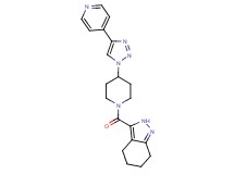 3-({4-[4-(4-pyridinyl)-1H-1,2,3-triazol-1-yl]-1-piperidinyl}carbonyl)-4,5,6,7-tetrahydro-2H-indazole