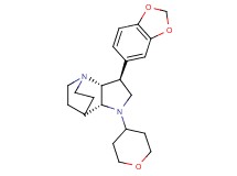 (2R*,3S*,6R*)-3-(1,3-benzodioxol-5-yl)-5-(tetrahydro-2H-pyran-4-yl)-1,5-diazatricyclo[5.2.2.0~2,6~]undecane