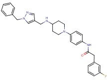 N-[4-(4-{[(1-benzyl-1H-pyrazol-4-yl)methyl]amino}-1-piperidinyl)phenyl]-2-(3-fluorophenyl)acetamide