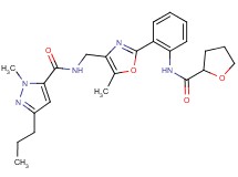 1-methyl-N-[(5-methyl-2-{2-[(tetrahydro-2-furanylcarbonyl)amino]phenyl}-1,3-oxazol-4-yl)methyl]-3-propyl-1H-pyrazole-5-carboxamide