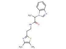 2-(1H-benzimidazol-1-yl)-N-[2-(4,5-dimethyl-1,3-thiazol-2-yl)ethyl]propanamide