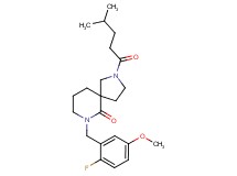 7-(2-fluoro-5-methoxybenzyl)-2-(4-methylpentanoyl)-2,7-diazaspiro[4.5]decan-6-one