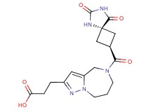 3-(5-{[(2S,4r)-6,8-dioxo-5,7-diazaspiro[3.4]oct-2-yl]carbonyl}-5,6,7,8-tetrahydro-4H-pyrazolo[1,5-a][1,4]diazepin-2-yl)propanoic acid