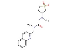 2-[(1,1-dioxidotetrahydro-3-thienyl)(methyl)amino]-N-methyl-N-(quinolin-2-ylmethyl)acetamide