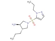 (3R*,4S*)-4-propyl-1-[(1-propyl-1H-pyrazol-5-yl)sulfonyl]pyrrolidin-3-amine