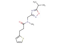 N-[(5-isopropyl-1,2,4-oxadiazol-3-yl)methyl]-N-methyl-3-(2-thienyl)propanamide