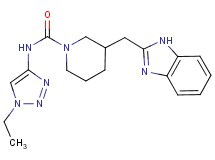 3-(1H-benzimidazol-2-ylmethyl)-N-(1-ethyl-1H-1,2,3-triazol-4-yl)piperidine-1-carboxamide