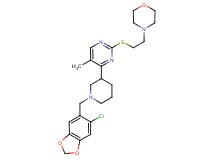 4-{2-[(4-{1-[(6-chloro-1,3-benzodioxol-5-yl)methyl]-3-piperidinyl}-5-methyl-2-pyrimidinyl)thio]ethyl}morpholine