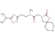 N-[2-(5-isopropyl-1,2,4-oxadiazol-3-yl)ethyl]-N-methyl-2-(2-oxo-1-oxa-3,8-diazaspiro[4.5]dec-3-yl)acetamide hydrochloride