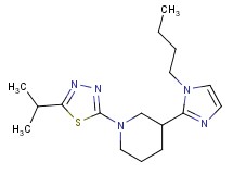 3-(1-butyl-1H-imidazol-2-yl)-1-(5-isopropyl-1,3,4-thiadiazol-2-yl)piperidine