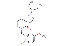 2-(1-ethylpropyl)-7-(2-fluoro-5-methoxybenzyl)-2,7-diazaspiro[4.5]decan-6-one