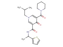 1-isobutyl-4-oxo-5-(1-piperidinylcarbonyl)-N-[1-(2-thienyl)ethyl]-1,4-dihydro-3-pyridinecarboxamide