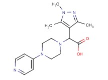 (4-pyridin-4-ylpiperazin-1-yl)(1,3,5-trimethyl-1H-pyrazol-4-yl)acetic acid