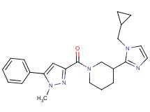 3-[1-(cyclopropylmethyl)-1H-imidazol-2-yl]-1-[(1-methyl-5-phenyl-1H-pyrazol-3-yl)carbonyl]piperidine