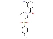 (1R*,3S*)-3-amino-N-ethyl-N-{2-[(4-methylphenyl)sulfonyl]ethyl}cyclohexanecarboxamide