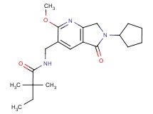 N-[(6-cyclopentyl-2-methoxy-5-oxo-6,7-dihydro-5H-pyrrolo[3,4-b]pyridin-3-yl)methyl]-2,2-dimethylbutanamide