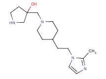 3-({4-[2-(2-methyl-1H-imidazol-1-yl)ethyl]-1-piperidinyl}methyl)-3-pyrrolidinol dihydrochloride