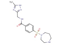 4-(1,4-diazepan-1-ylsulfonyl)-N-[(5-methyl-1H-1,2,4-triazol-3-yl)methyl]benzamide hydrochloride
