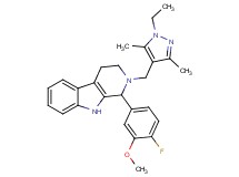 2-[(1-ethyl-3,5-dimethyl-1H-pyrazol-4-yl)methyl]-1-(4-fluoro-3-methoxyphenyl)-2,3,4,9-tetrahydro-1H-beta-carboline