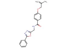 4-[(2-methylprop-2-en-1-yl)oxy]-N-[(5-phenyl-1,3,4-oxadiazol-2-yl)methyl]benzamide