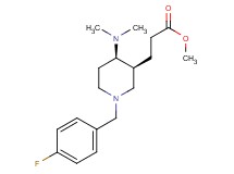 methyl 3-[(3S*,4R*)-4-(dimethylamino)-1-(4-fluorobenzyl)-3-piperidinyl]propanoate