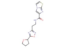 N-{2-[5-(tetrahydro-2-furanyl)-1,2,4-oxadiazol-3-yl]ethyl}imidazo[2,1-b][1,3]thiazole-6-carboxamide