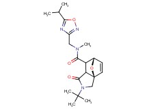 (3aR*,6S*)-2-tert-butyl-N-[(5-isopropyl-1,2,4-oxadiazol-3-yl)methyl]-N-methyl-1-oxo-1,2,3,6,7,7a-hexahydro-3a,6-epoxyisoindole-7-carboxamide
