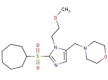 4-{[2-(cycloheptylsulfonyl)-1-(2-methoxyethyl)-1H-imidazol-5-yl]methyl}morpholine
