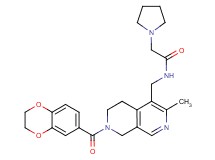 N-{[7-(2,3-dihydro-1,4-benzodioxin-6-ylcarbonyl)-3-methyl-5,6,7,8-tetrahydro-2,7-naphthyridin-4-yl]methyl}-2-(1-pyrrolidinyl)acetamide