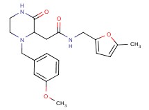 2-[1-(3-methoxybenzyl)-3-oxo-2-piperazinyl]-N-[(5-methyl-2-furyl)methyl]acetamide