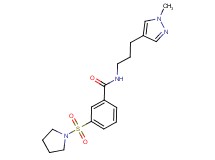 N-[3-(1-methyl-1H-pyrazol-4-yl)propyl]-3-(pyrrolidin-1-ylsulfonyl)benzamide
