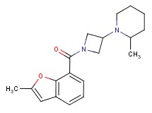 2-methyl-1-{1-[(2-methyl-1-benzofuran-7-yl)carbonyl]-3-azetidinyl}piperidine