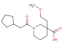 1-(cyclopentylacetyl)-3-(2-methoxyethyl)-3-piperidinecarboxylic acid