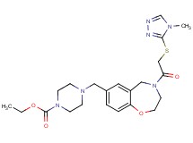 ethyl 4-[(4-{[(4-methyl-4H-1,2,4-triazol-3-yl)thio]acetyl}-2,3,4,5-tetrahydro-1,4-benzoxazepin-7-yl)methyl]-1-piperazinecarboxylate